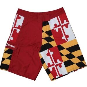 Men's Route One Apparel Maryland Flag Board Shorts